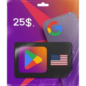 بطاقة قوقل بلاي 25$ (المتجر الامريكي) فولو 965 - Follow 965 بطاقات قوقل بلاي بطاقة قوقل بلاي 25$ (المتجر الامريكي) - فولو 965 - Follow 965